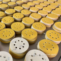 Discos de papel de lija abrasivo amarillo de 5 pulgadas